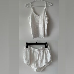 Ekouaer White Satin bridal sleepwear loungewear bride Pajama Set - Size S
